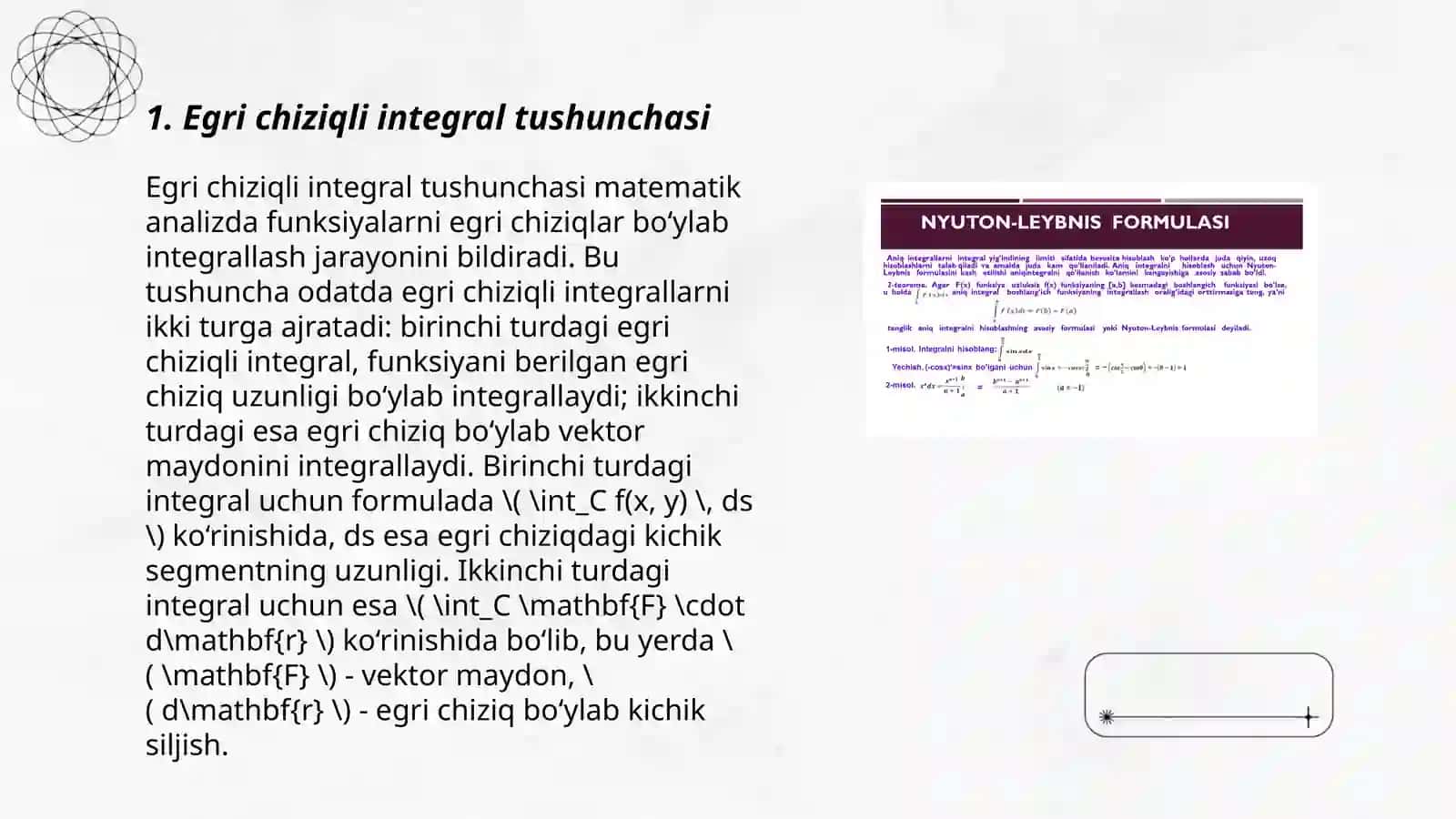 Egri chiziqli integral 3