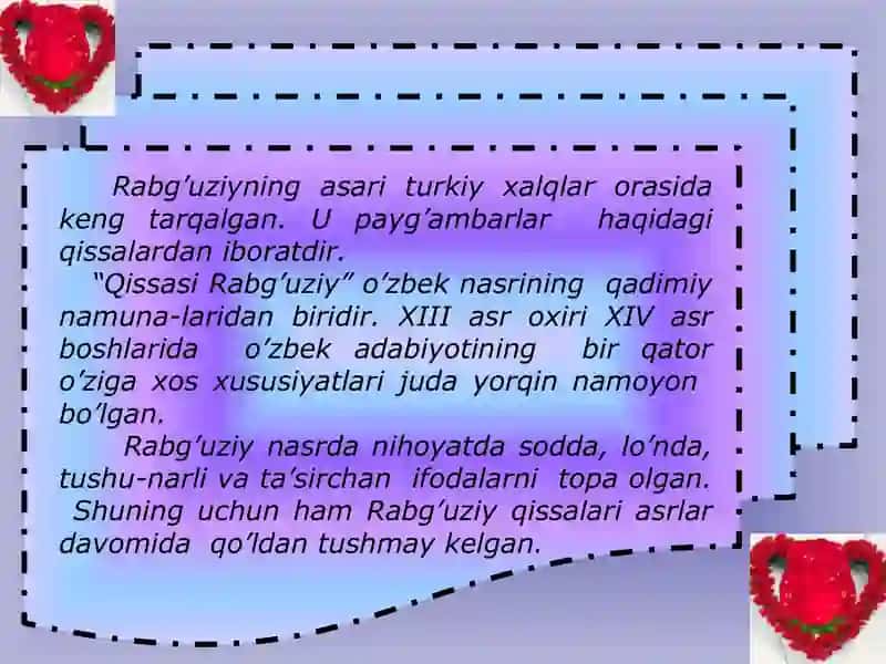 Rabg'uziy hayoti va ijodi 3