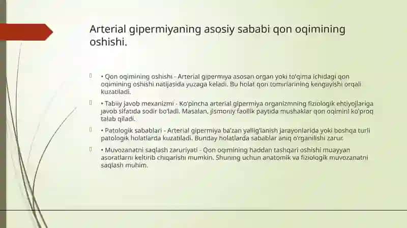 Arterial va veno zgipermiya 3