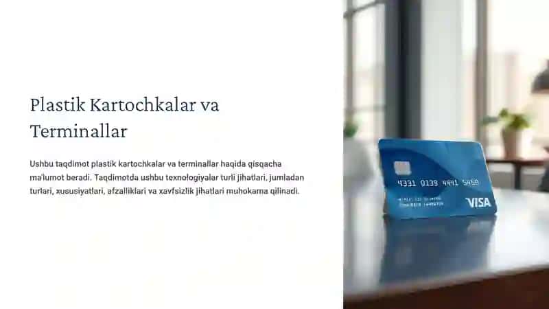 Plastik kartochkalar va terminallar. 3