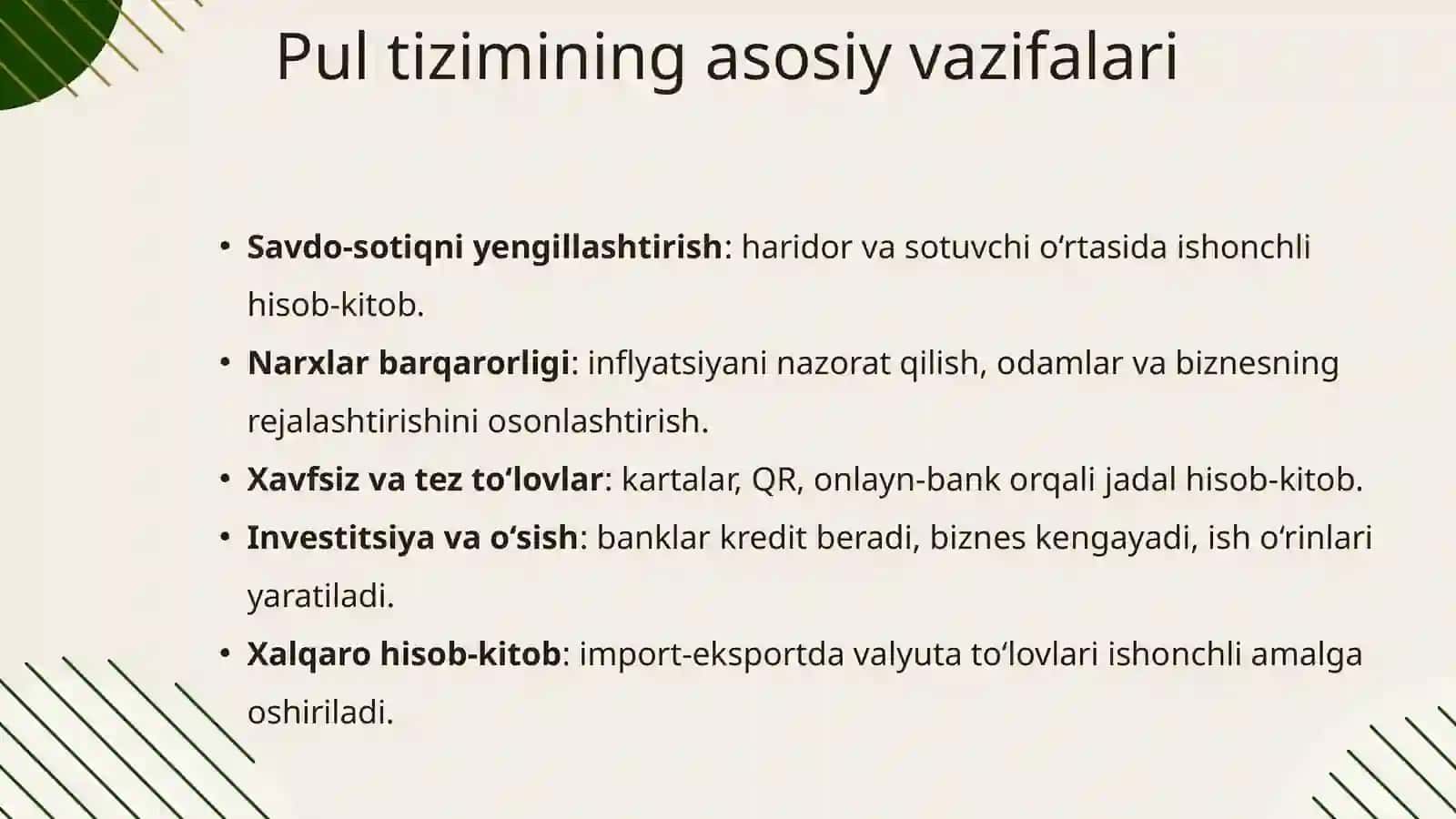 Pul tizimi 3