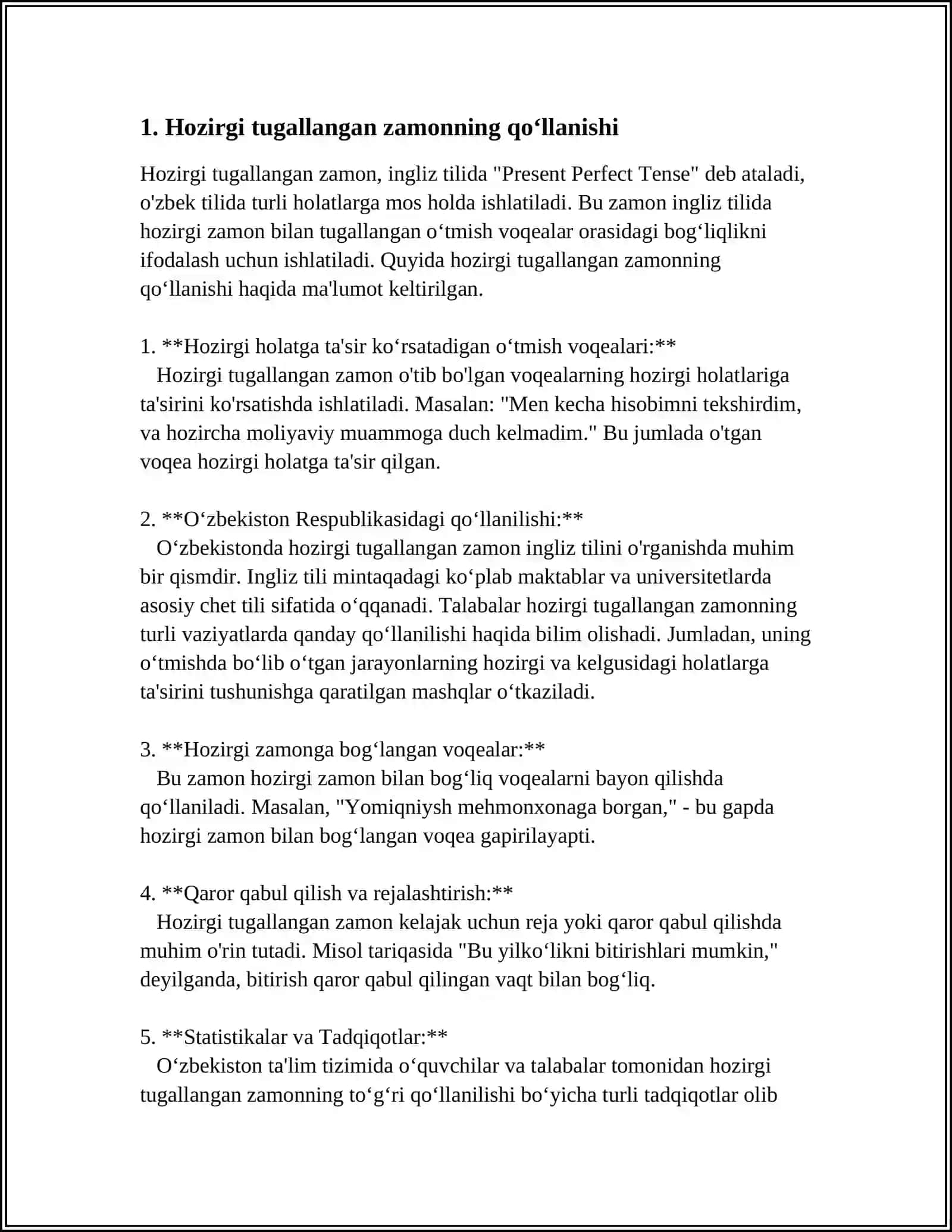 PRESENT PERFECT 3