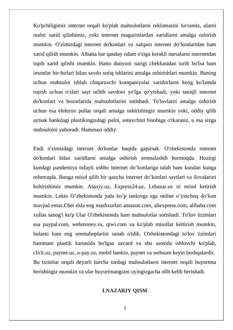 “Bolalar dunyosi” - online bozorini loyihalash 3