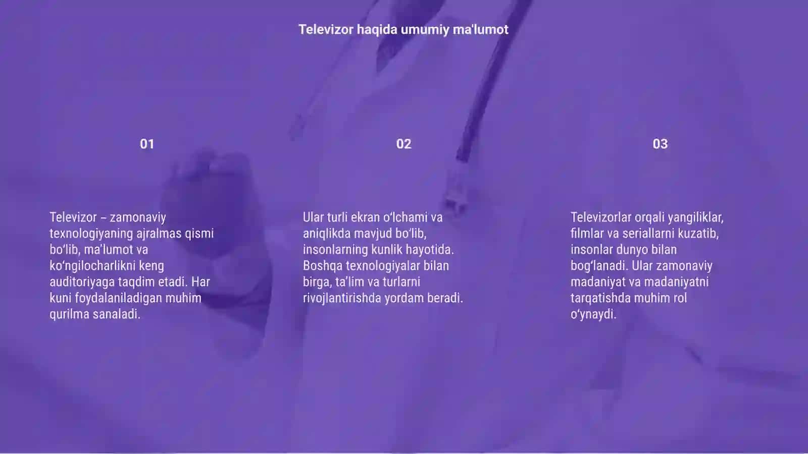 Televizor haqida slayt 3