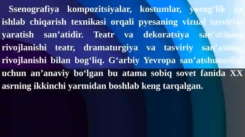 SSENOGRAFIYANING YUZAGA KELISHI 3