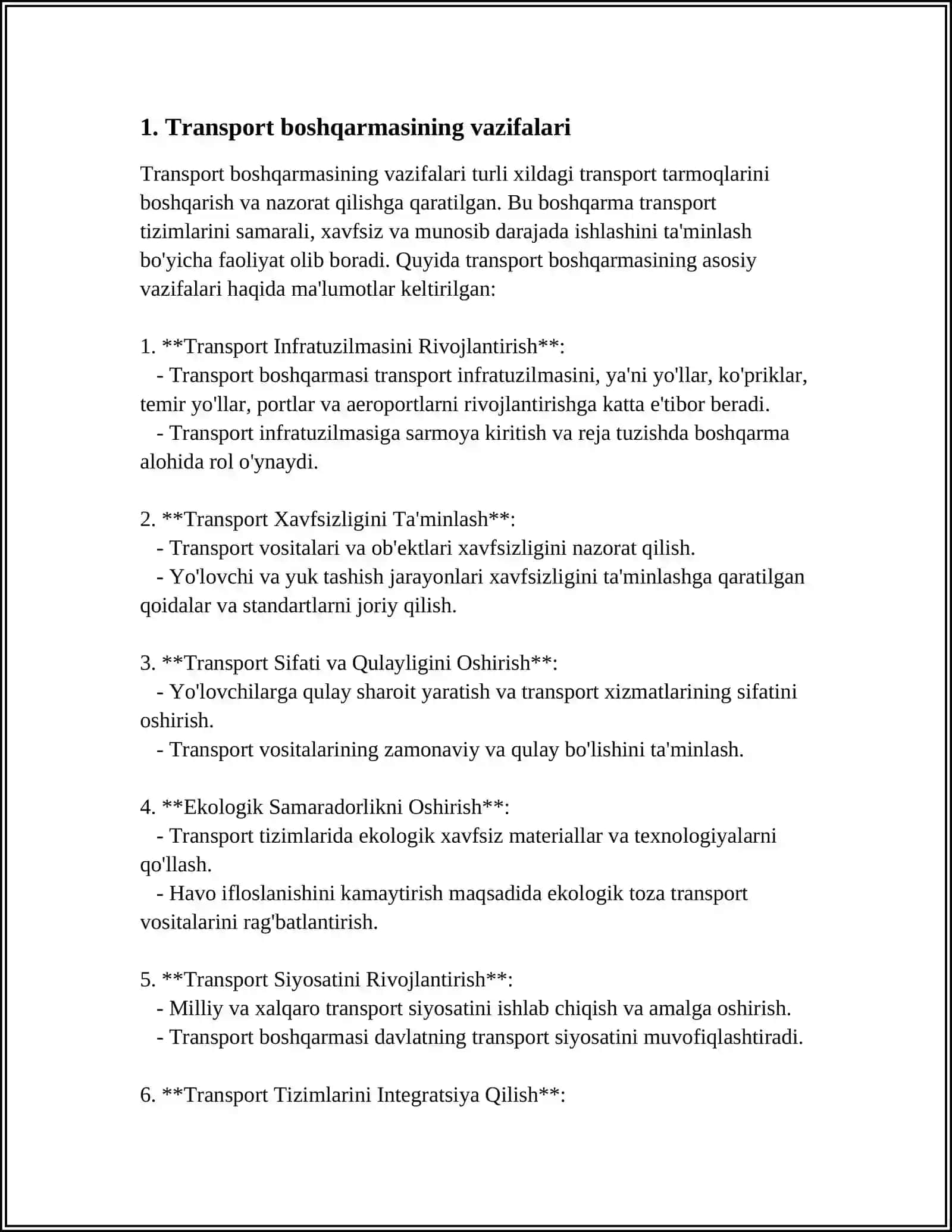 TRANSPORT BOSHQARMASI 3