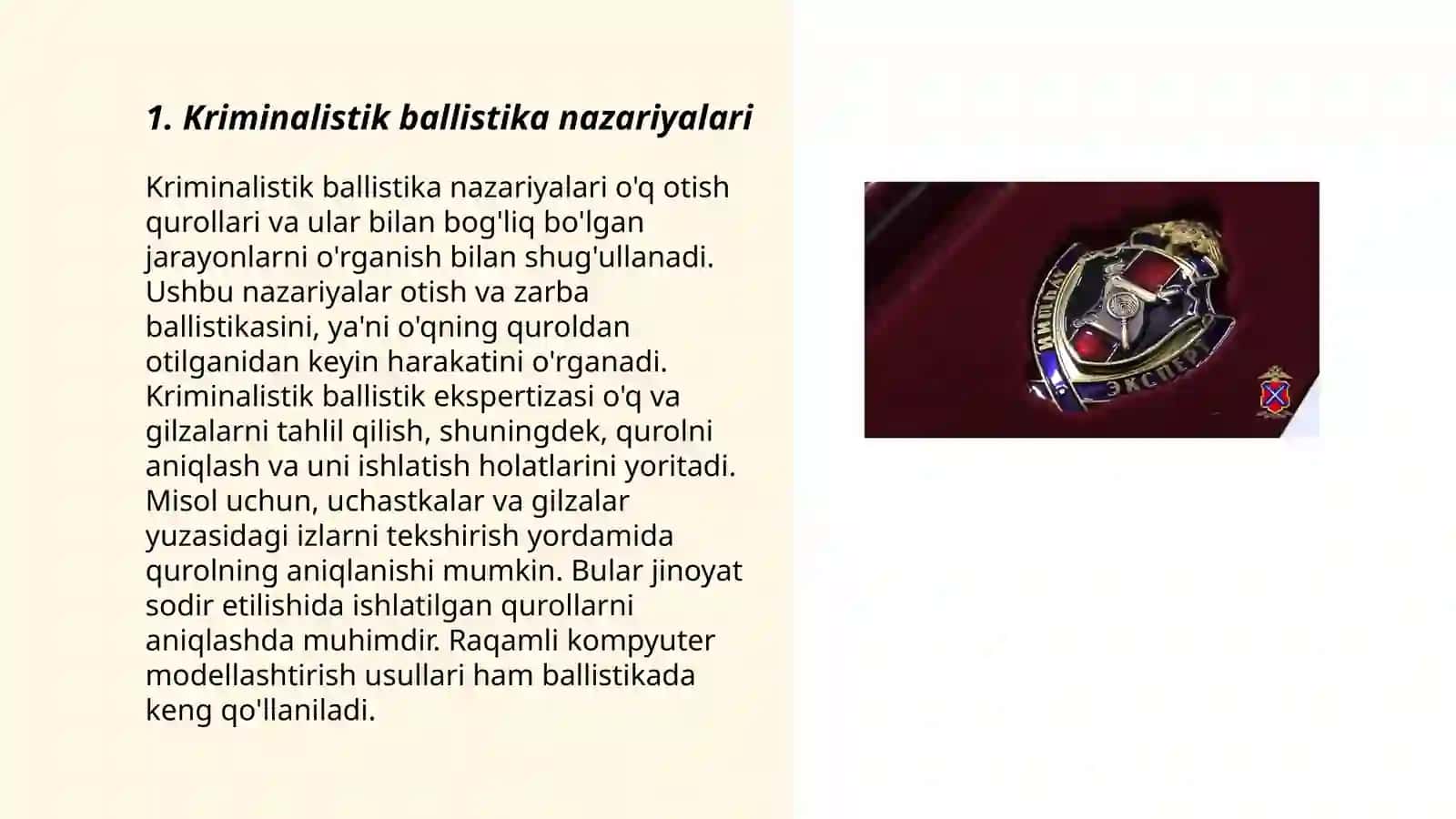 Kriminalistik balistika 3