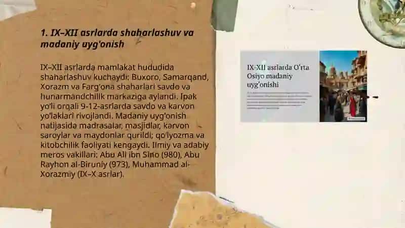 IX-XII asrlarda madaniy uyĝonish 3