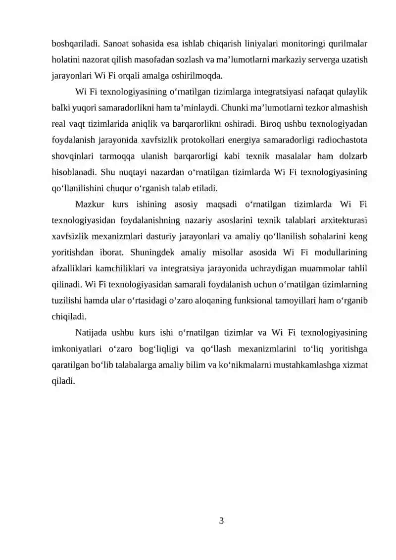 O‘RNATILGAN TIZIMLARDA WI FI TEXNOLOGIYASI 3