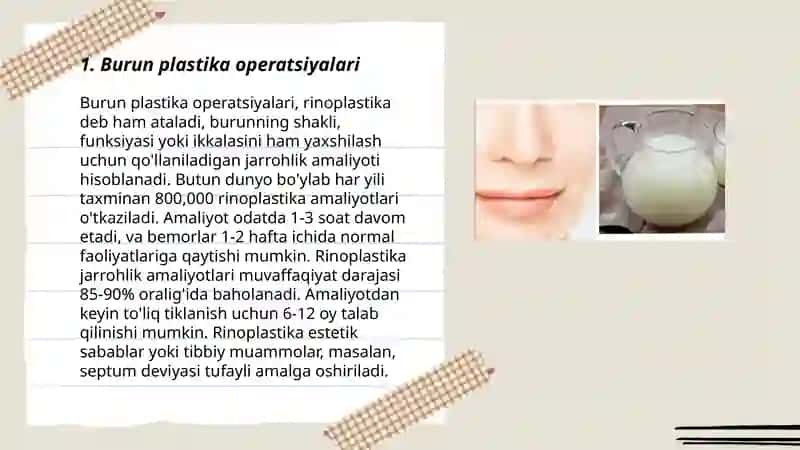 Yuzning plastik operatsiyalari xususiyatlari 3