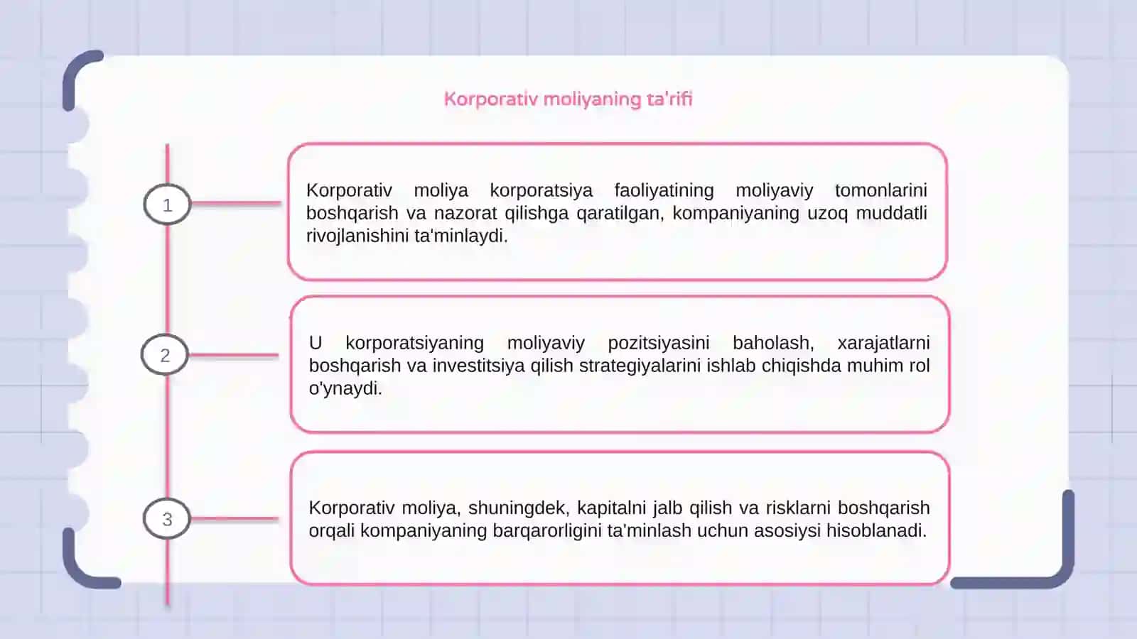 Korporativ moliyaning xususyatlari 3