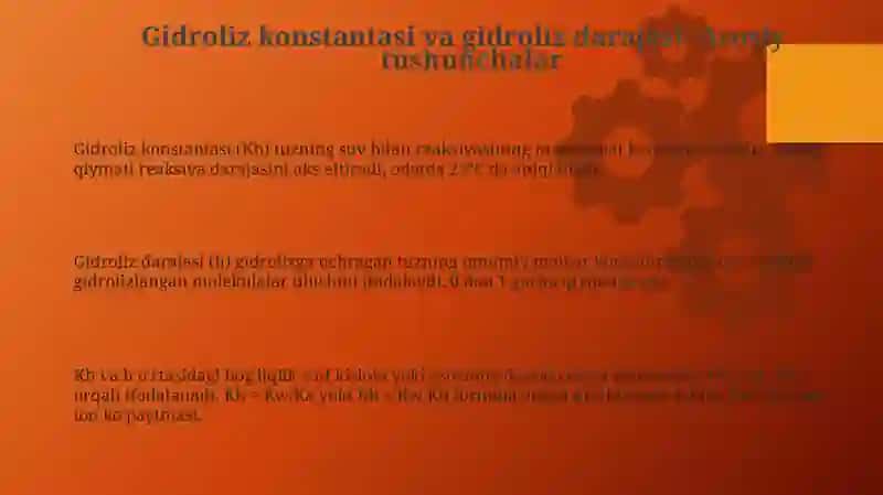 Gidroliz kontatasi va darajasini hisoblash 3