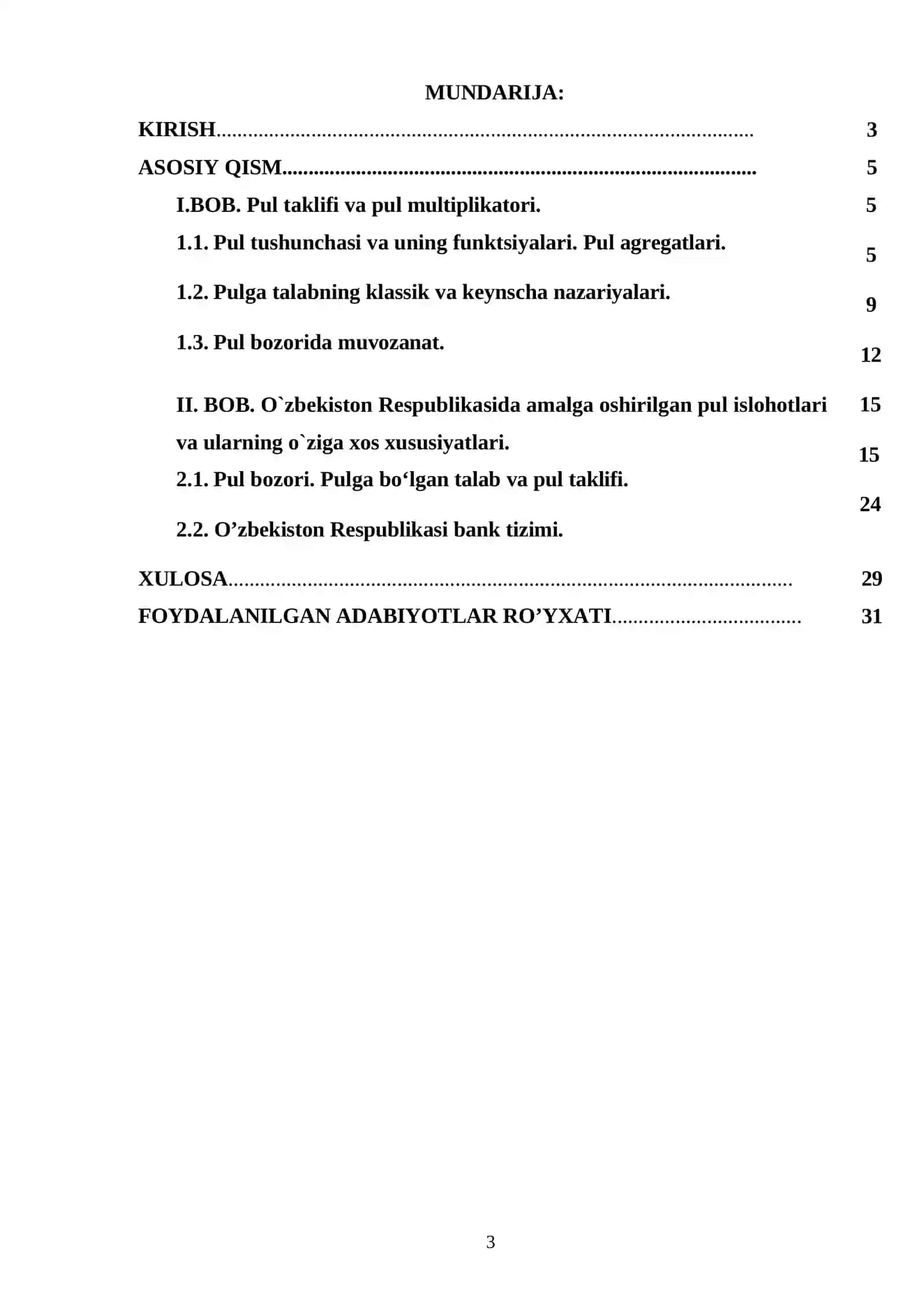 PUL TAKLIFI 3