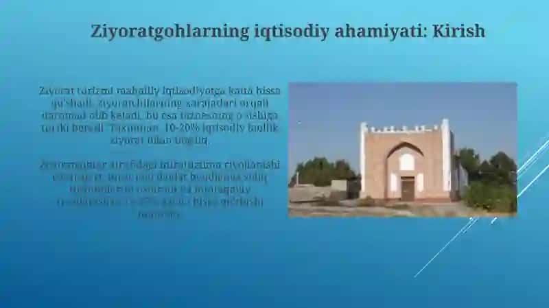Ziyoratmaskanlariningiqtisodiyahamiyati 3