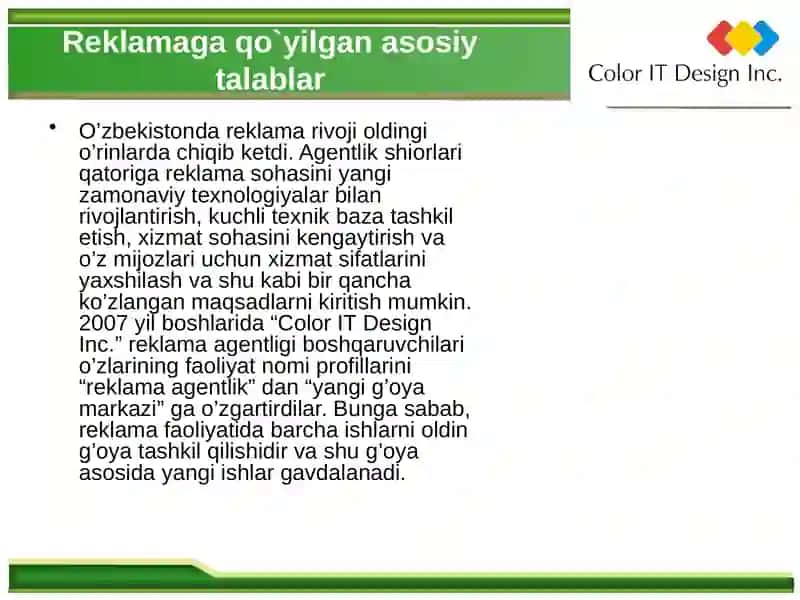 O'zbekiston reklama va vujoldingi 3