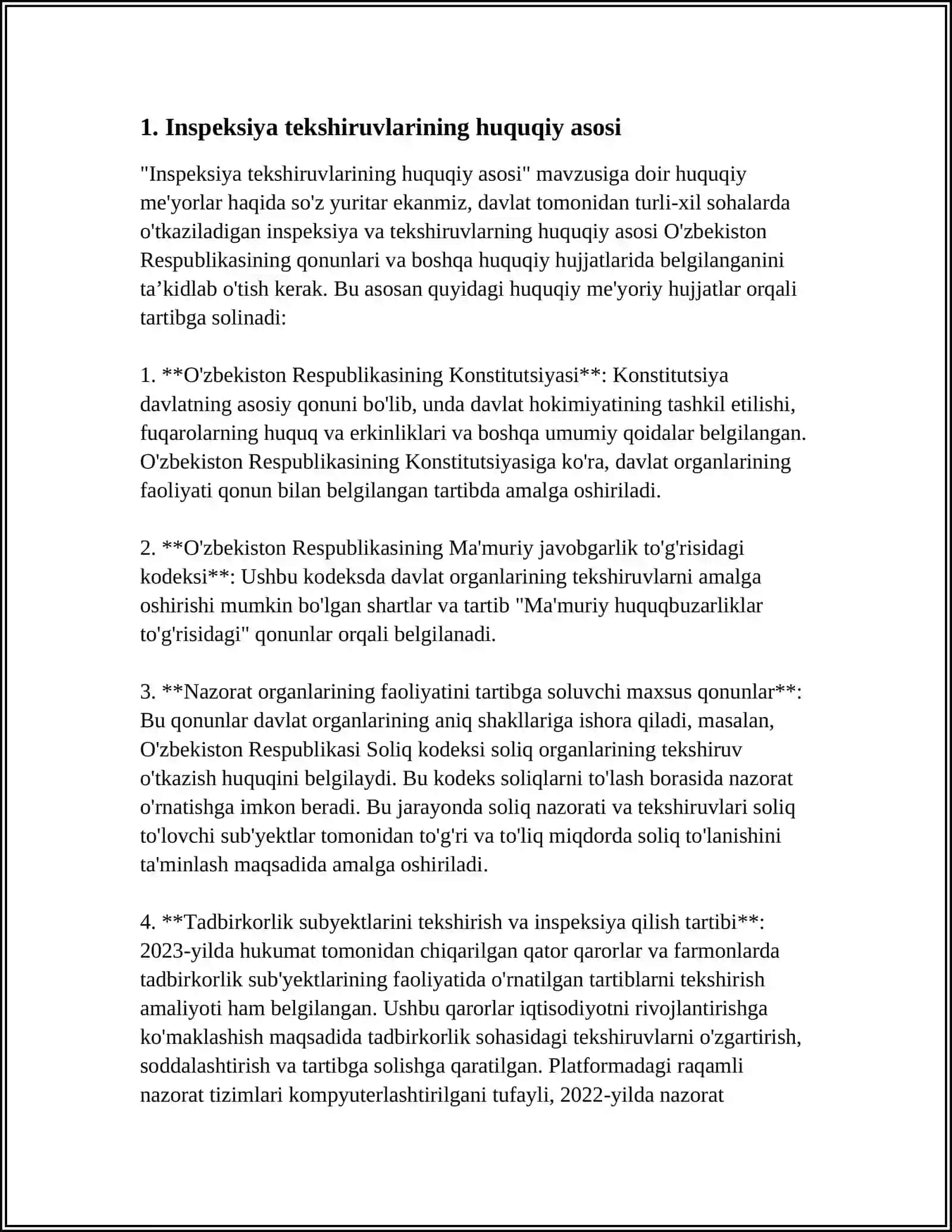 Inspeksiya tekshiruvlarining huquqiy asosi 3