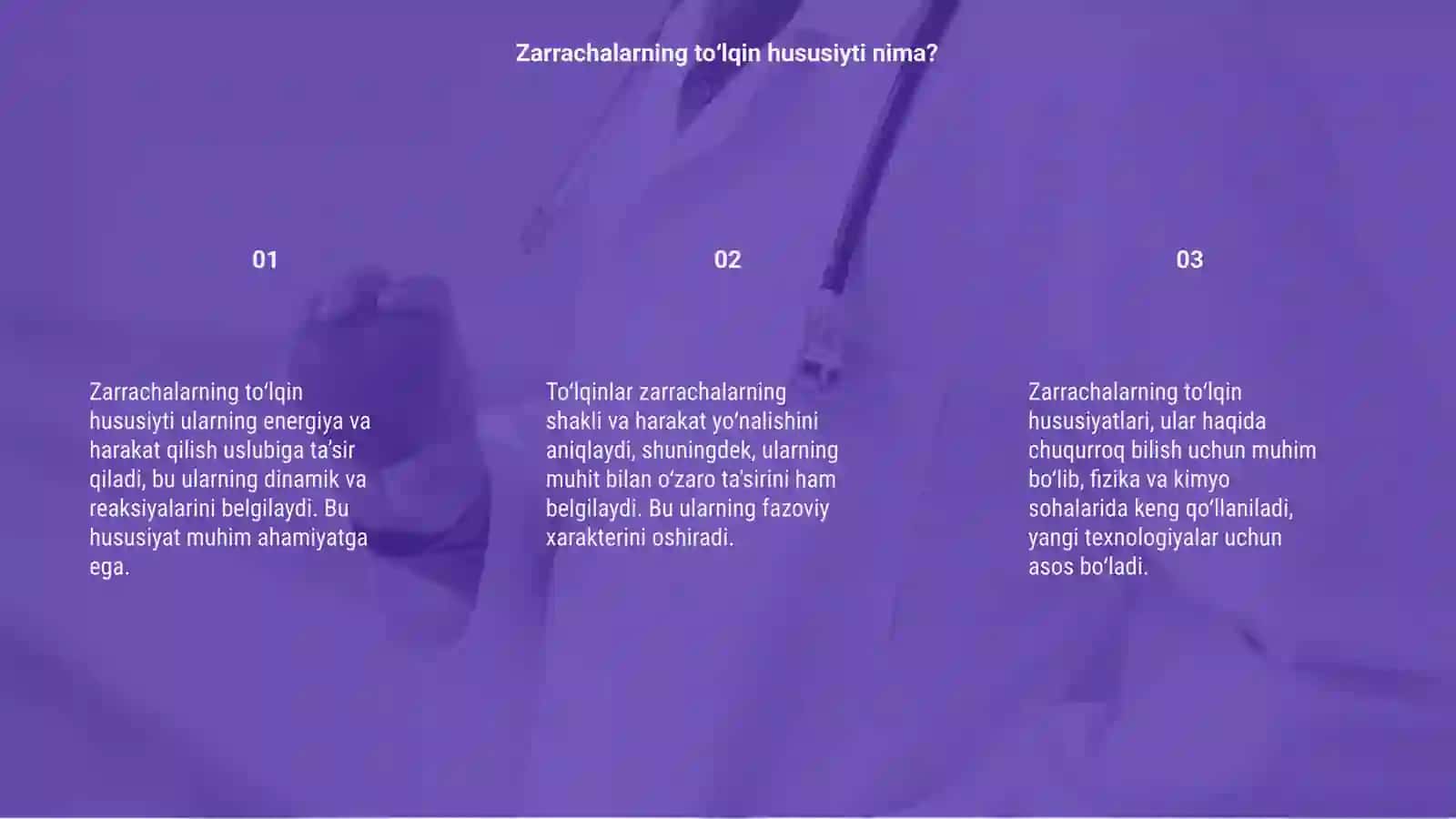 Zarrachalarning toʻlqin hususiyti 3