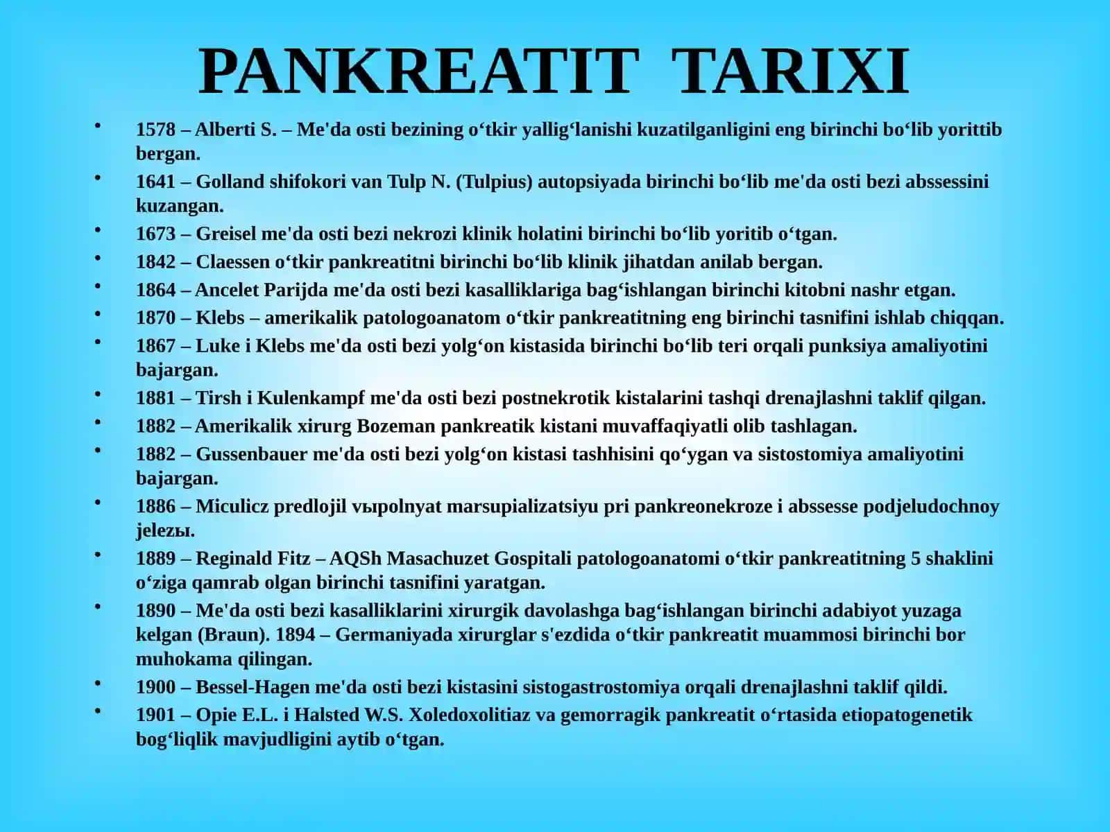 O‘tkir va surunkali pankeratitlar etiologiyasi va patogenezi 3
