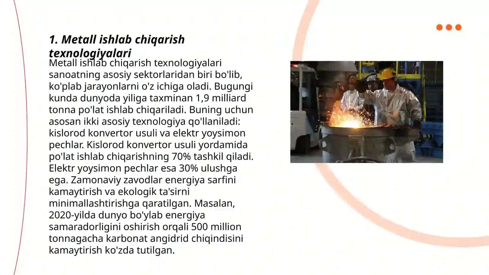 Metall ishlab chiqarish texnologiyalari 3