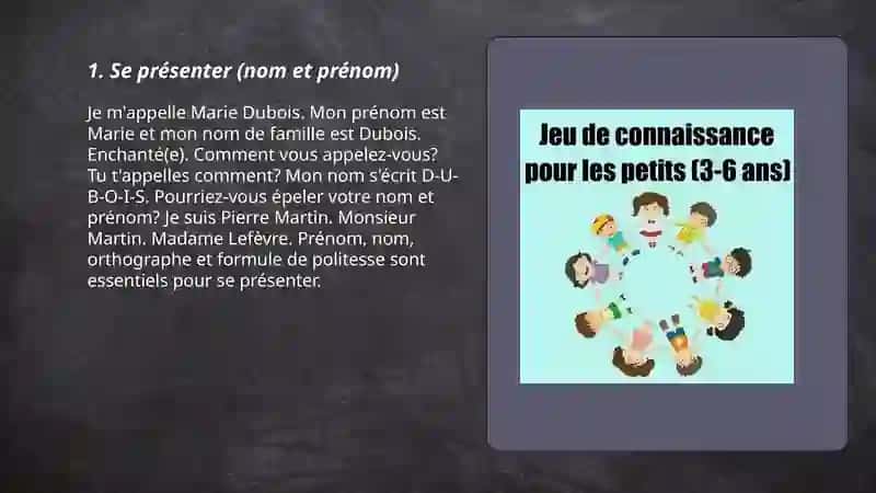 Faire connaissance 3