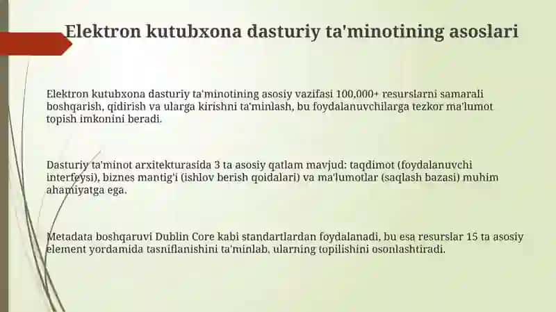 Elektron kutubxona dasturiy ta'minoti 3