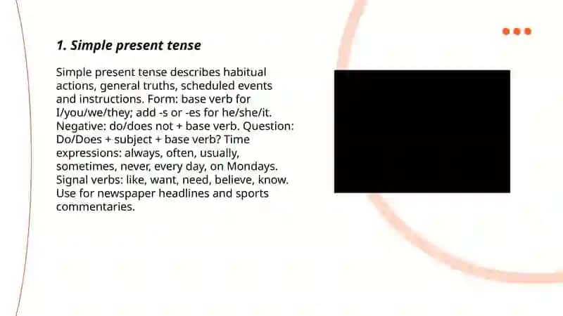 Tense category of the verb 3