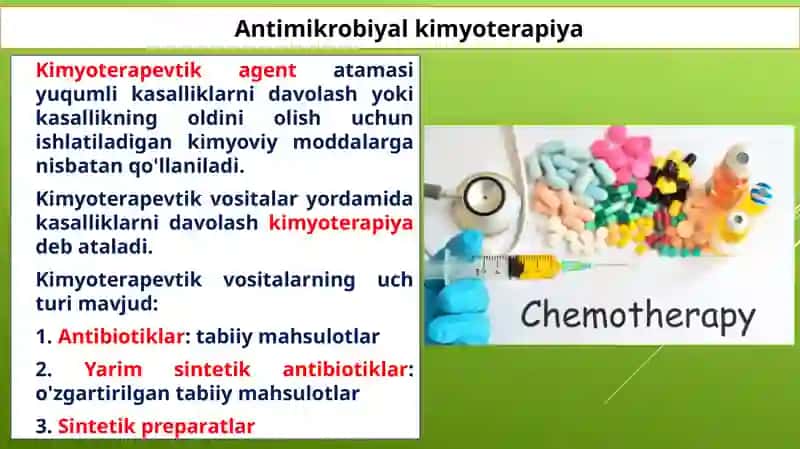 Kimyoterapevtik preparatlar va antibiotiklar 3
