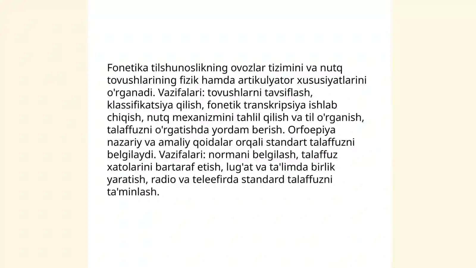 Fonetika va orfoepiya. tovushlarining Nutq tasnifi 3