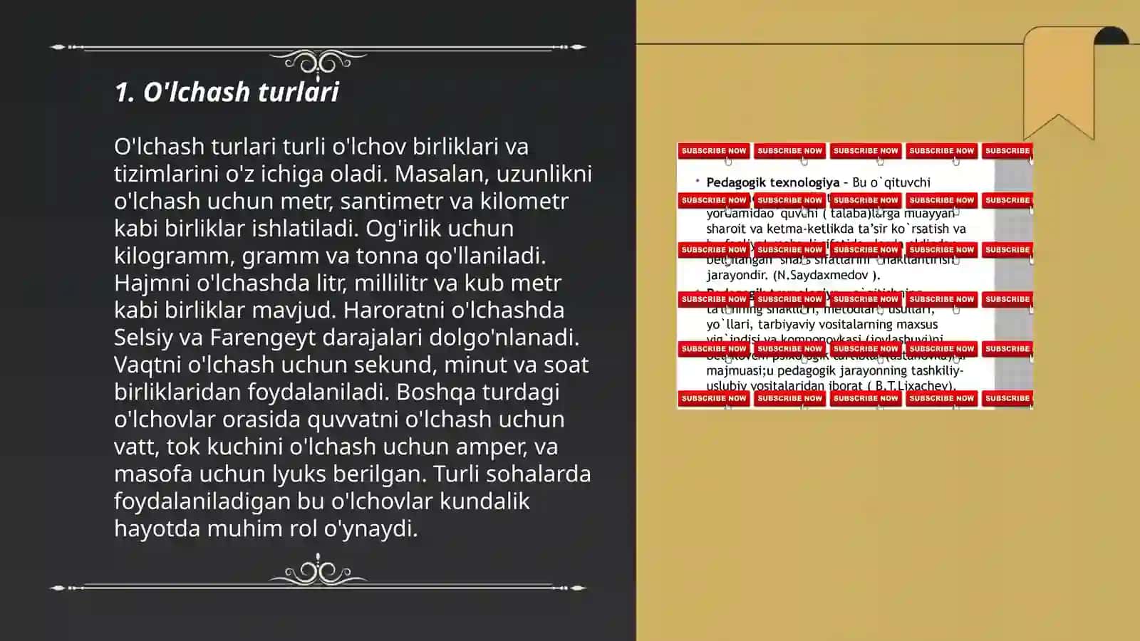 O'lchash turlari va xatoliklarining klassifikatsiyasi 3