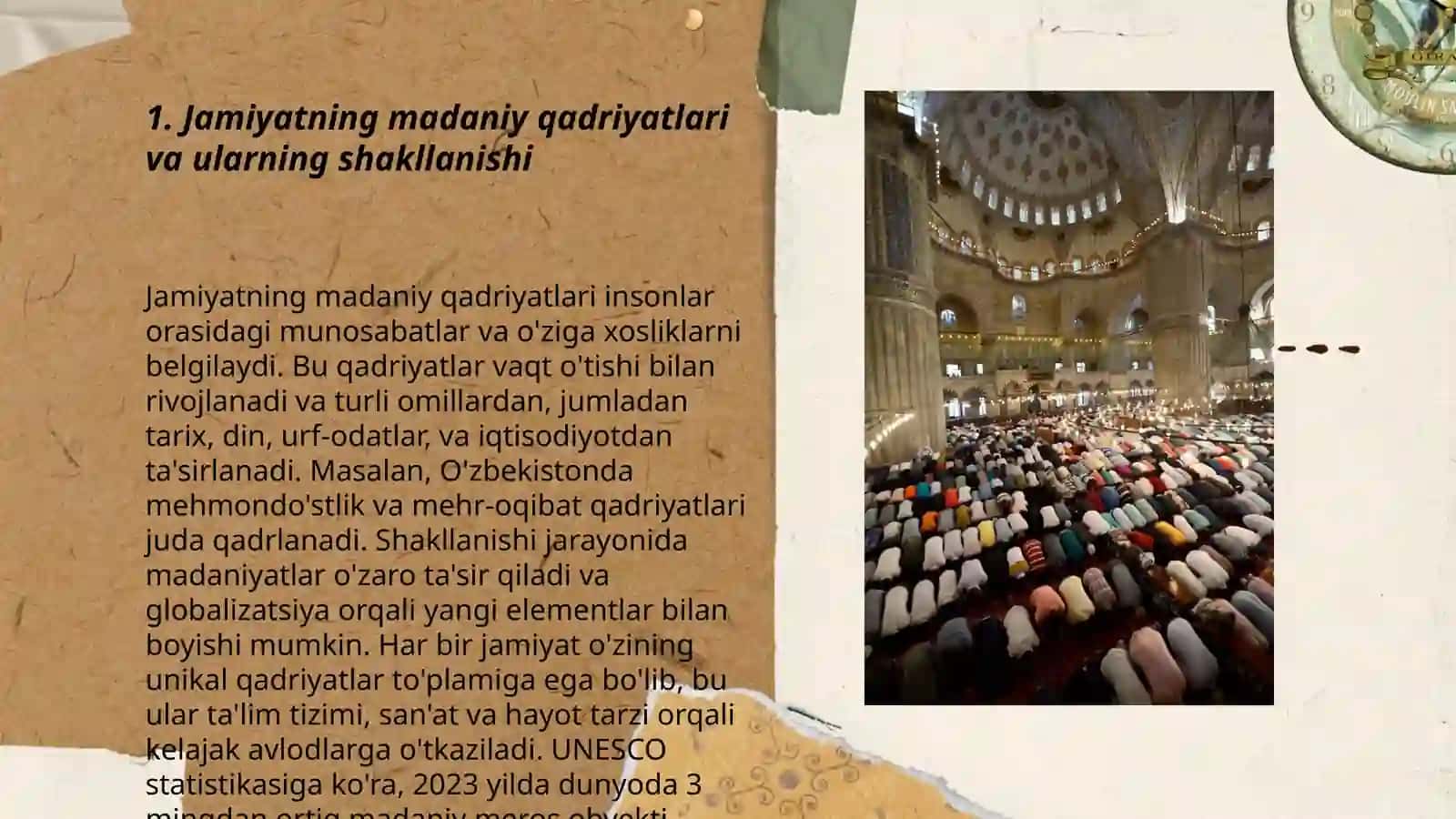 Jamiyatning madaniy va ma’rifiy qadriyatlari 3