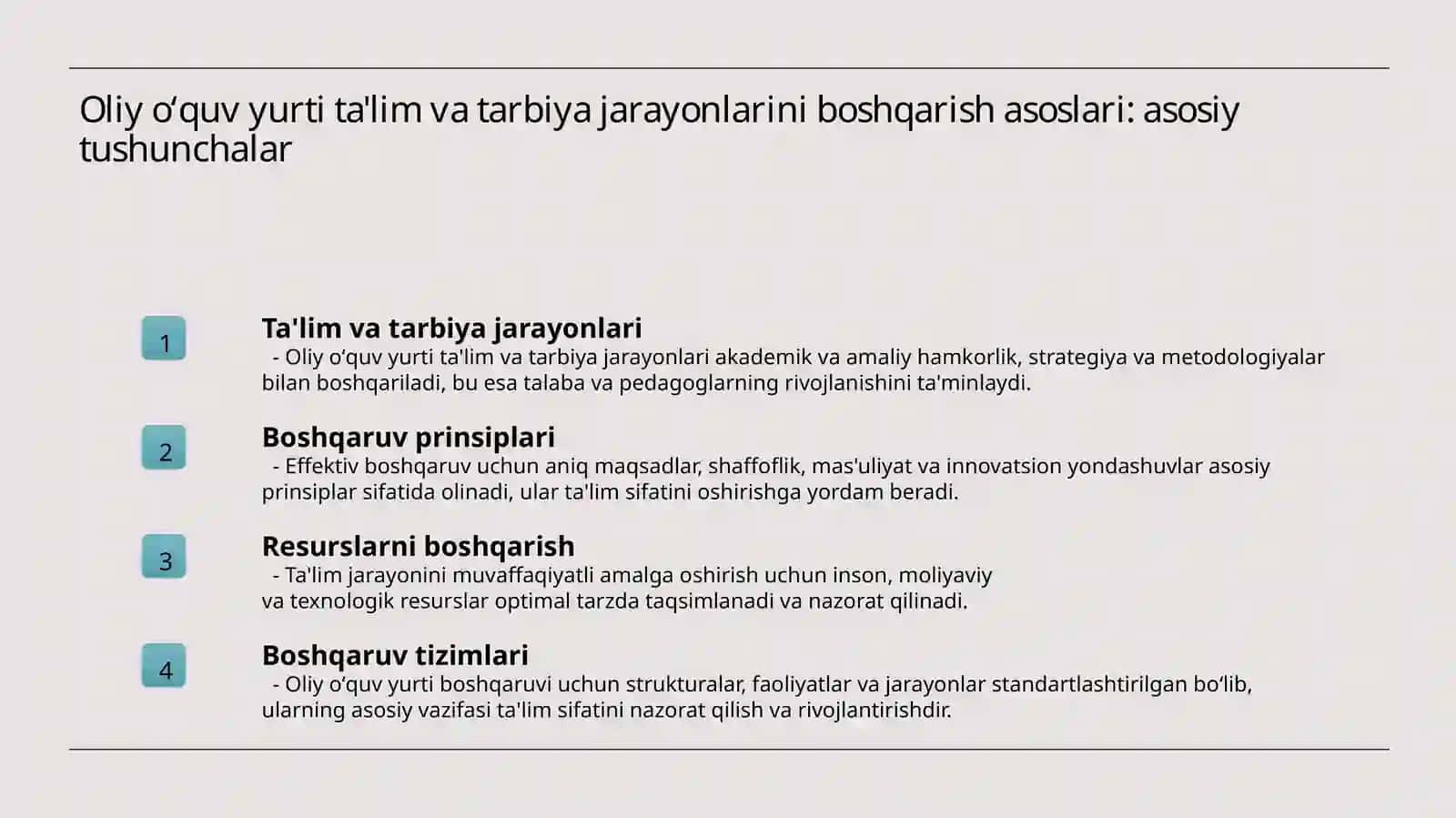 Oliyoʻquvyurtioʻquv-tarbiyajarayoniniboshqarishasoslari 3