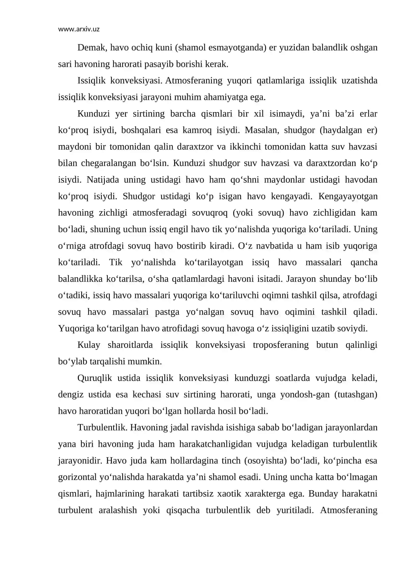 Atmosferaning issiqlik rejimi 3