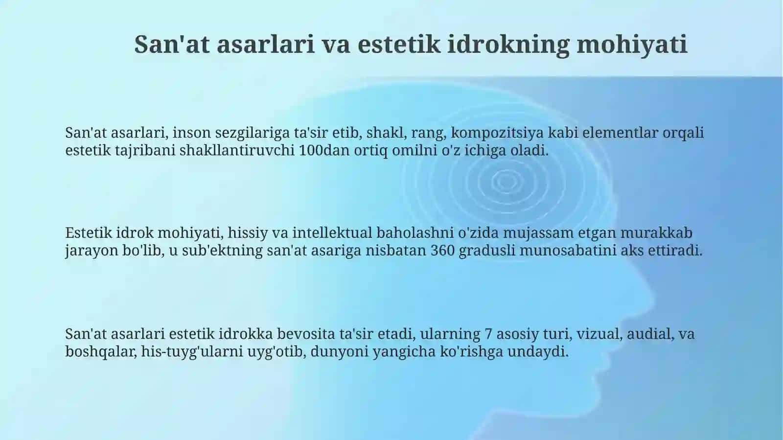 San'at asarlari va estetik idrokning mohiyati 3