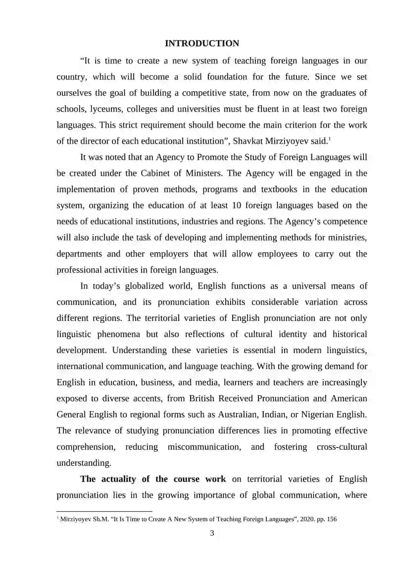 Territorial Varieties of English Pronunciation 3