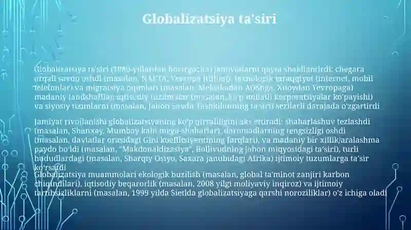 Tarix davomida jamiyat o'zgarishlari 3