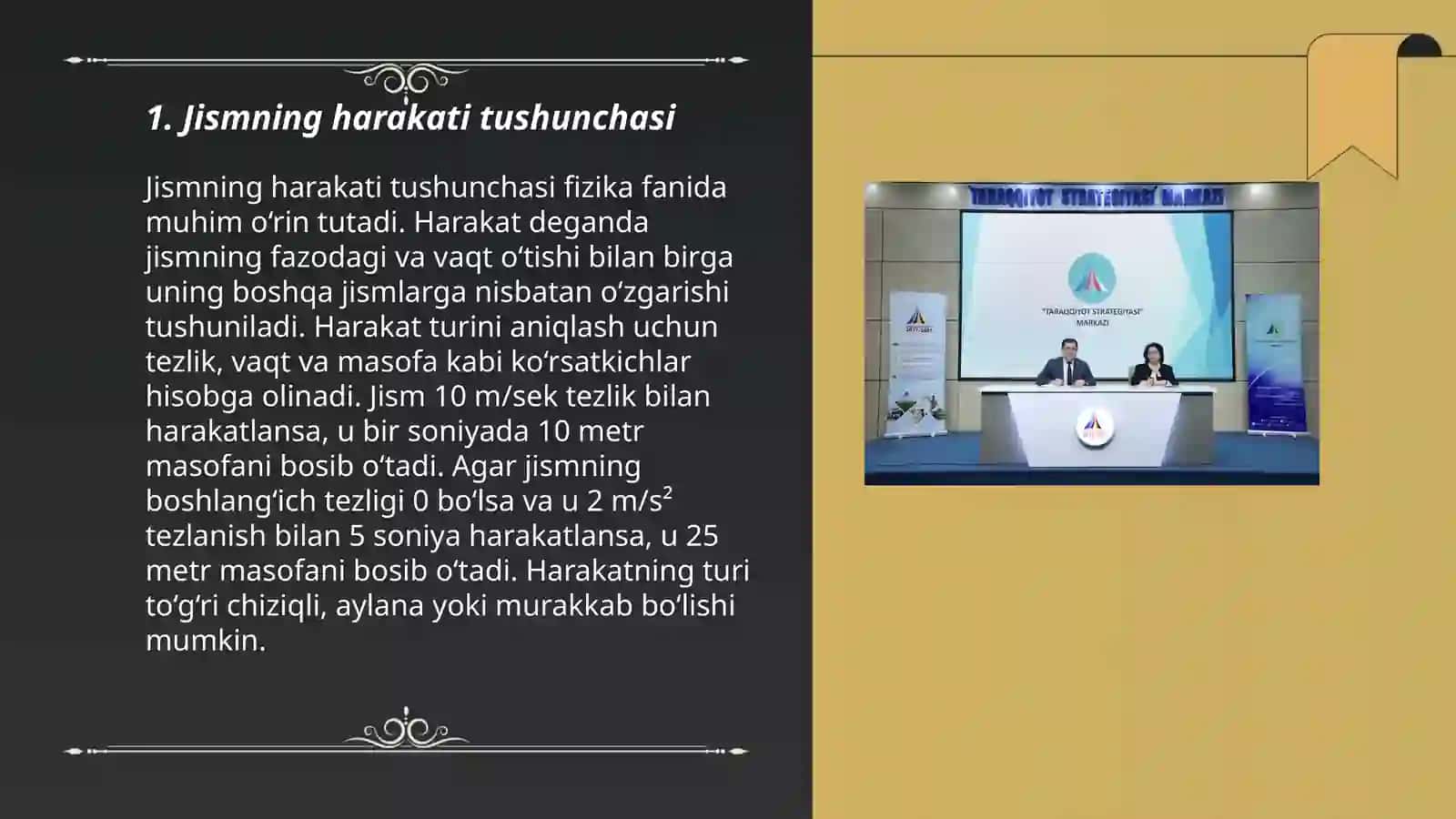Harakatlar kinametikasi 3
