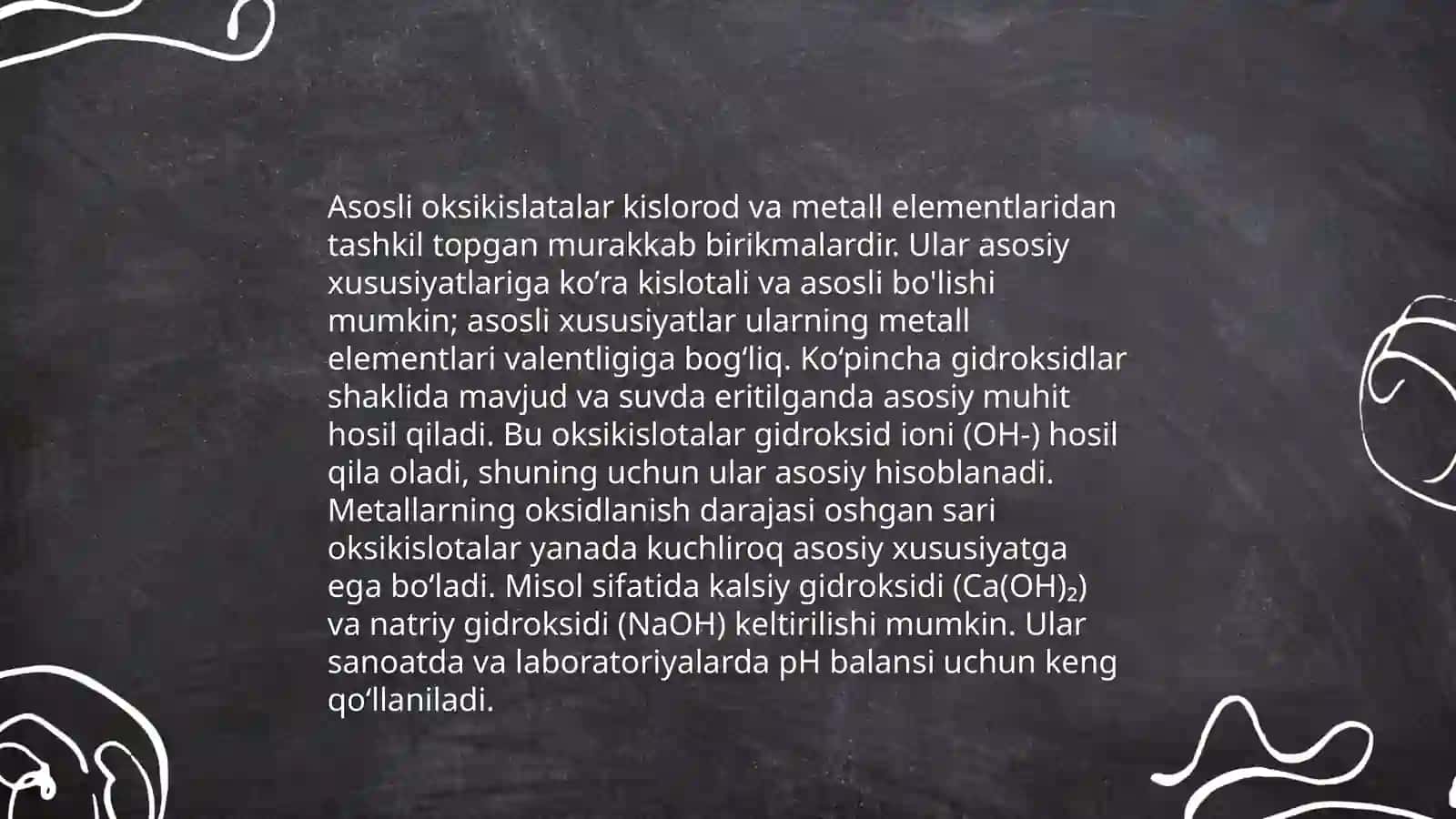 Asosli oksikislatalarning umumiy xususiyatlari 3