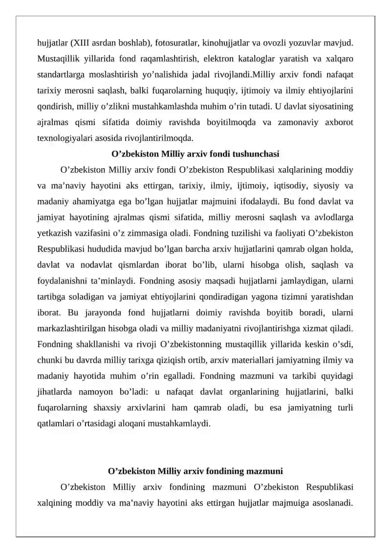 O’zbekiston Milliy arxiv fondi tushunchasi 3
