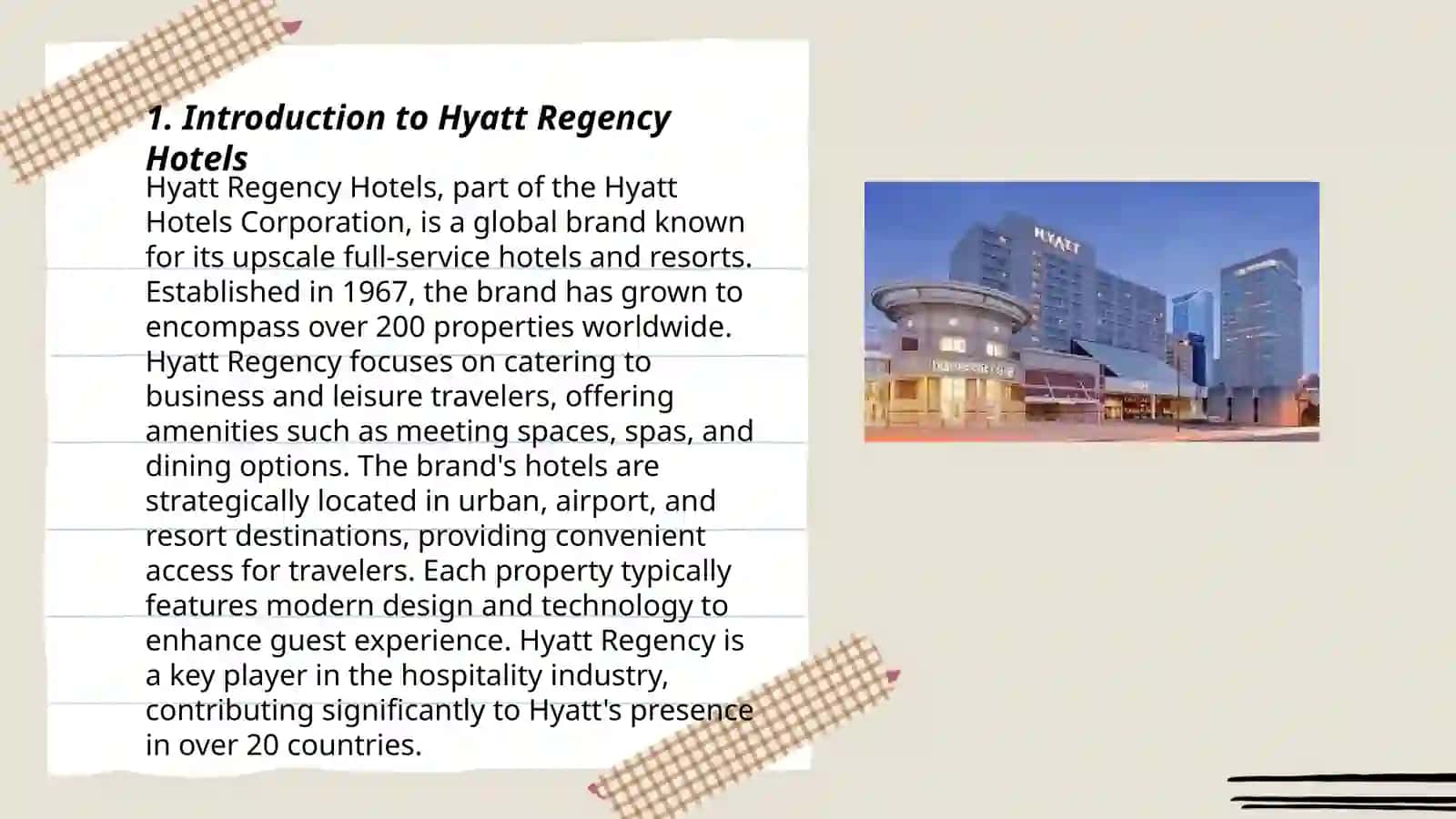 Introduction to Hyatt Regency Hotels 3