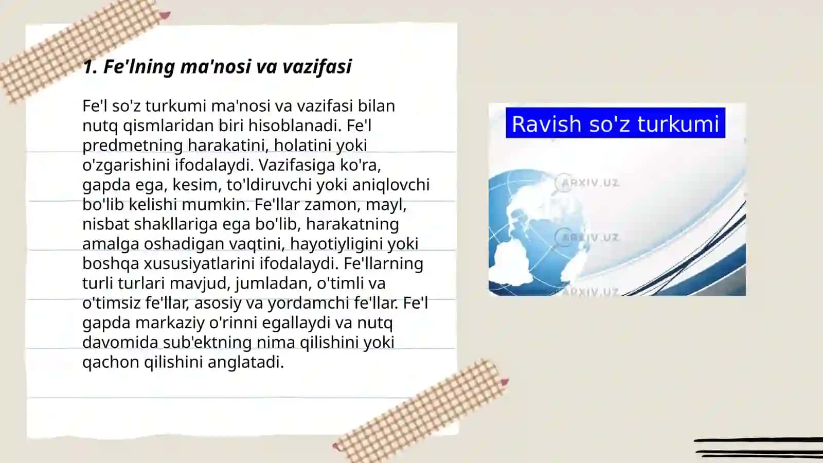Fe'l so'z turkumi 3