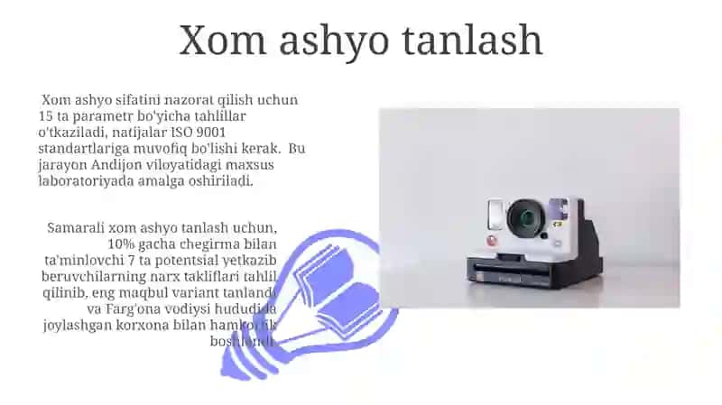 Xom ashyo tanlash 3