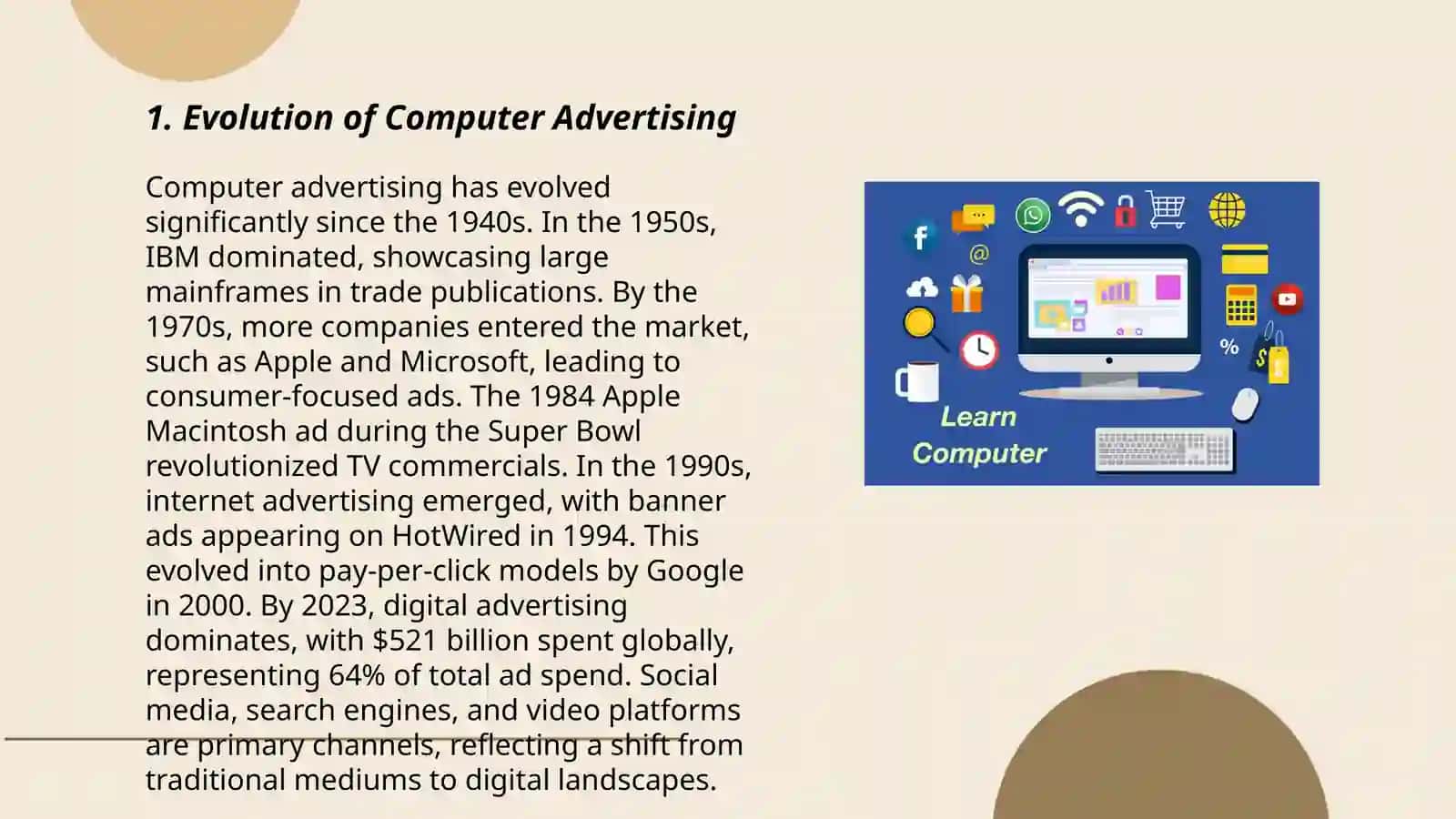 Reading computer advertising 3