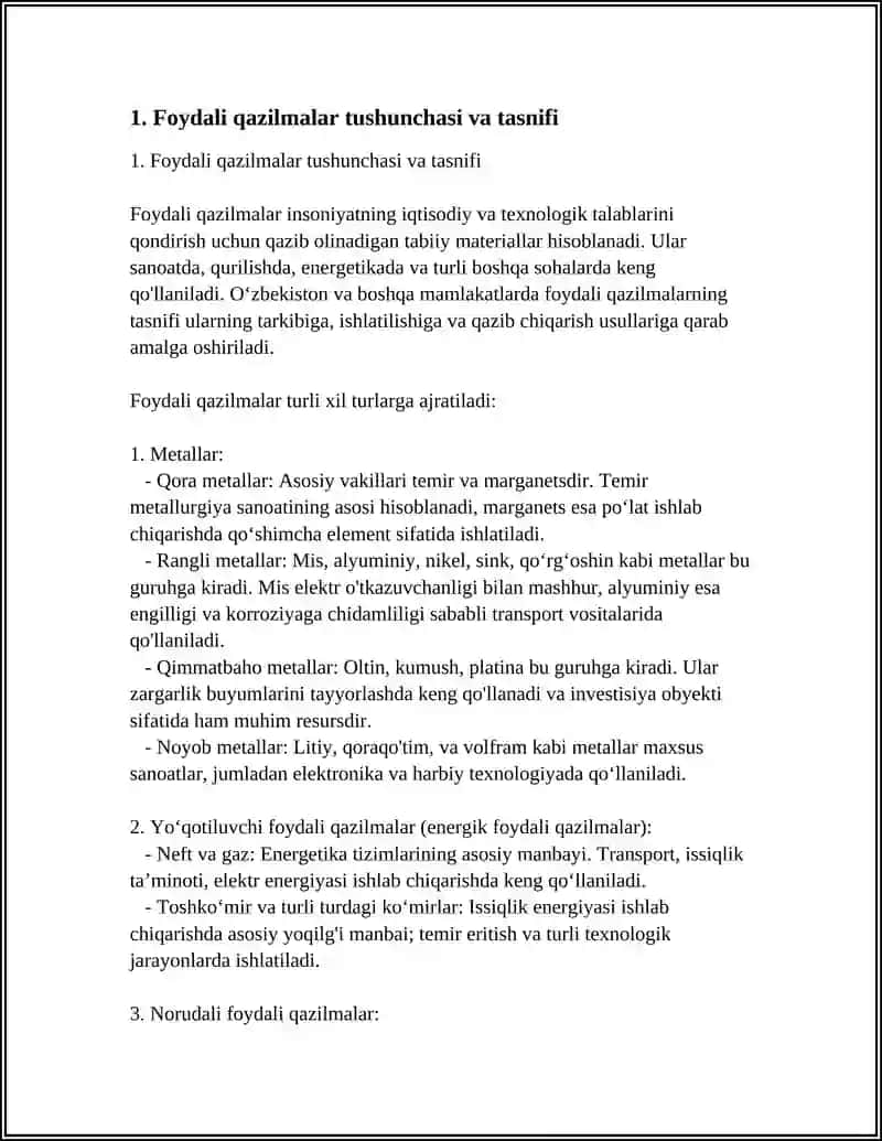 FOYDALI QAZILMALAR 3