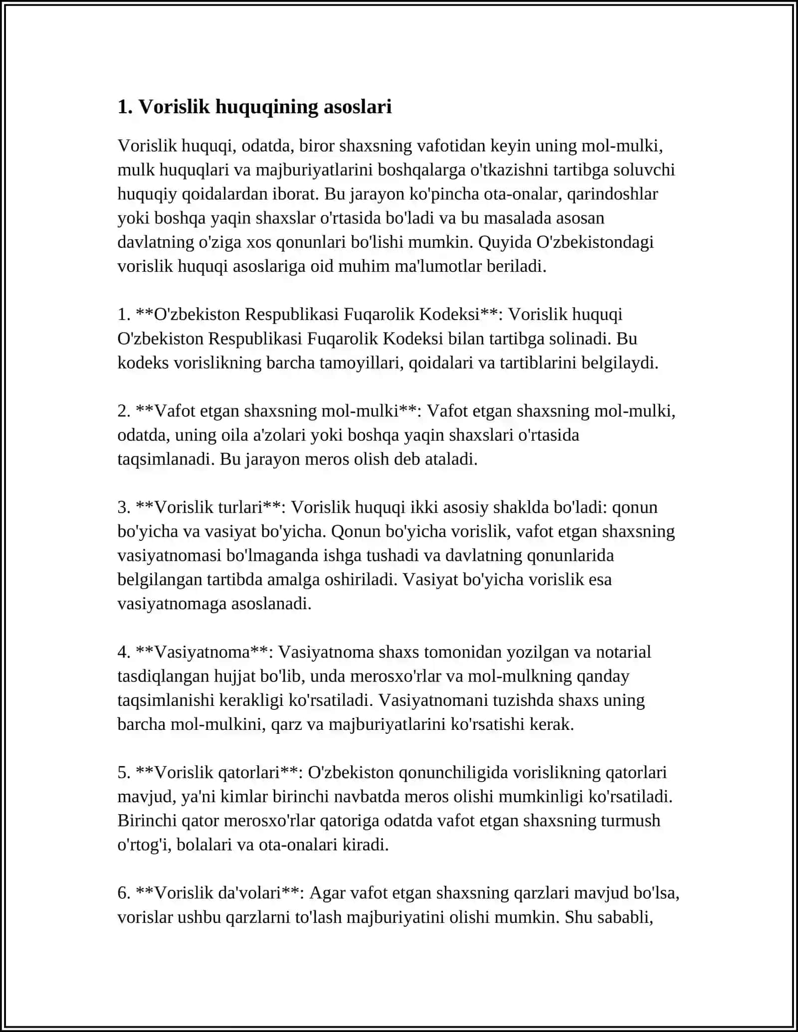 VORISLIK HUQUQI 3