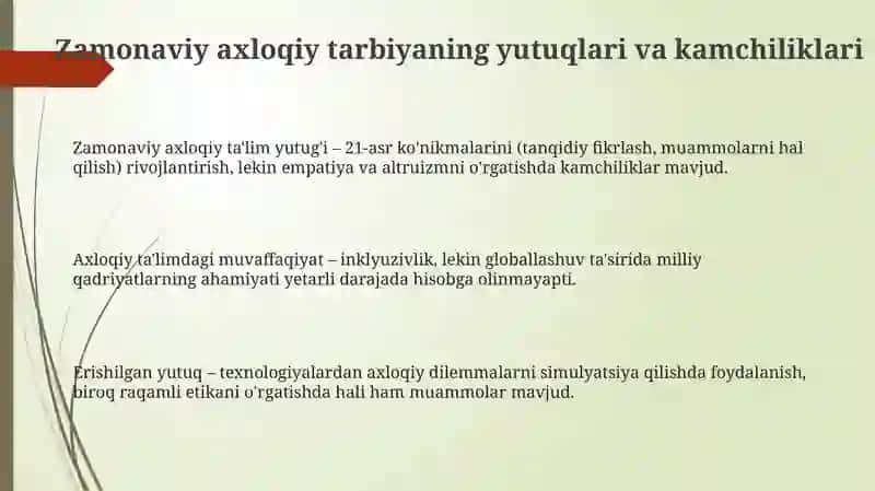 Zamonaviy Axloqiy Tarbiya 3