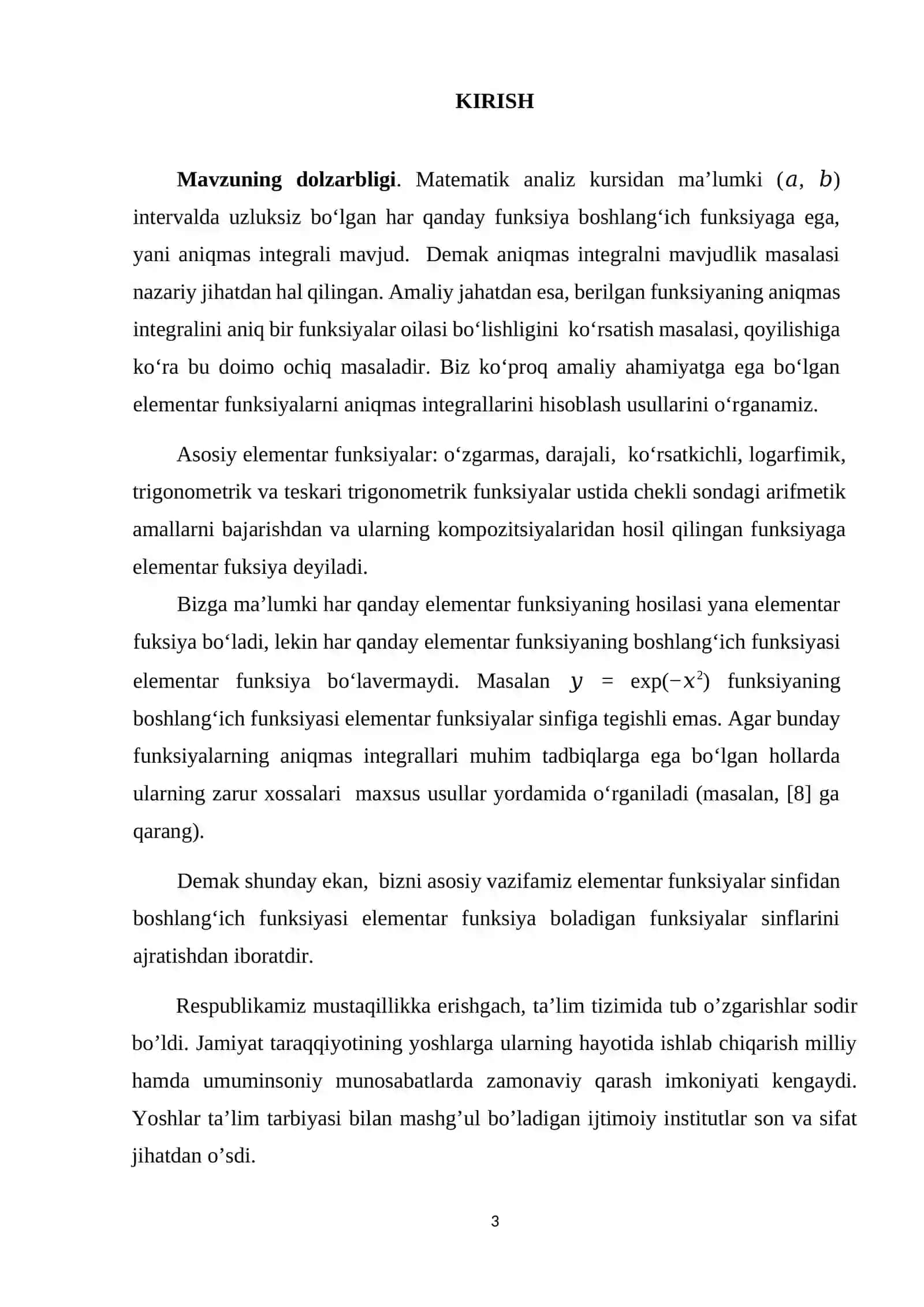 Mavzu: Integral haqidat ushuncha 3