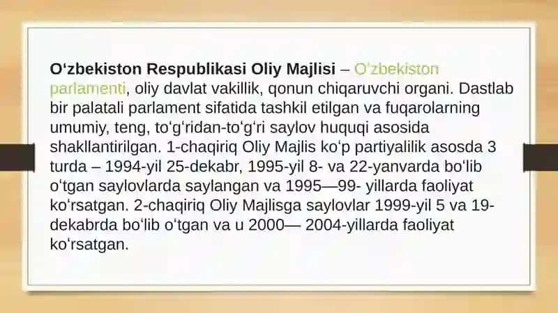 Oʻzbekiston Respublikasi Oliy majlisi 3