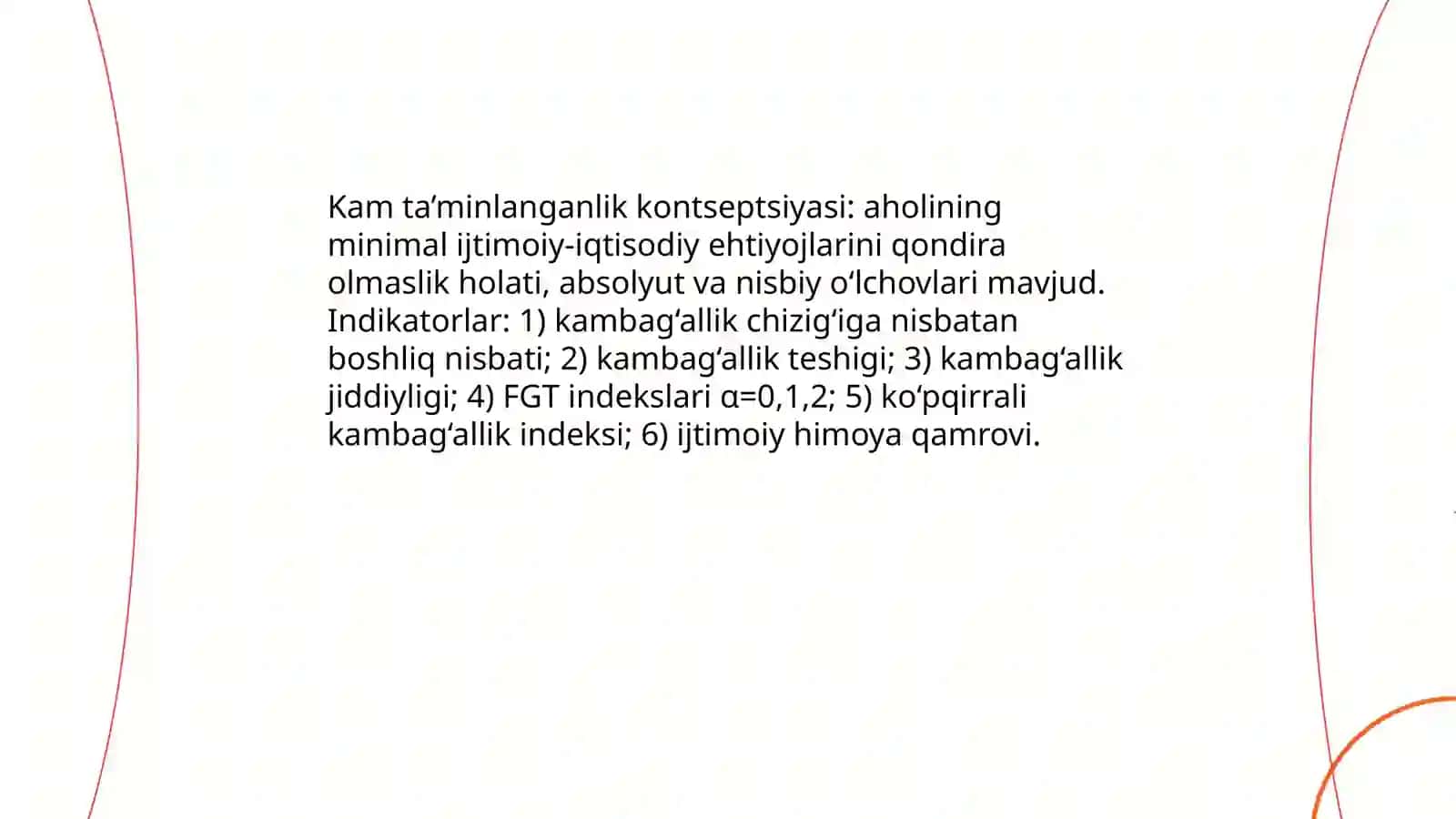 Kam ta’minlanganlik va umumiy ta’minot 3