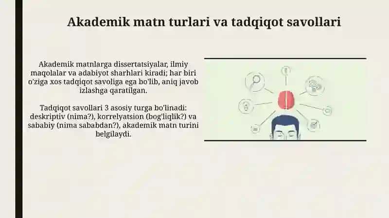 Akademik matn yaratish kunikmalari 3
