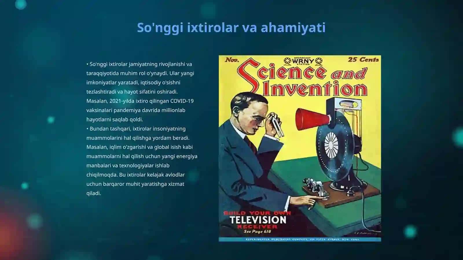 So'nggi ixtirolar va ularning ahamiyati 3